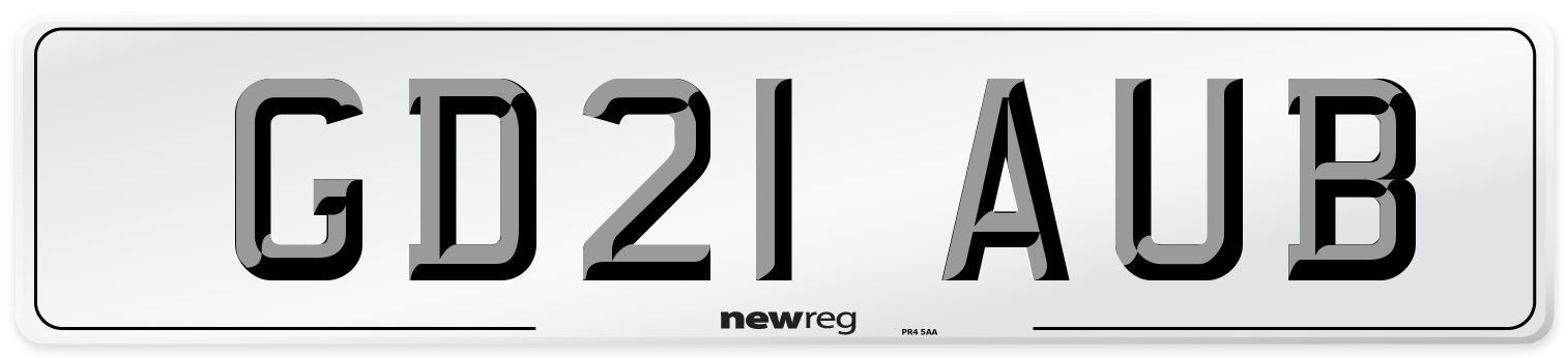 GD21 AUB Number Plate from New Reg